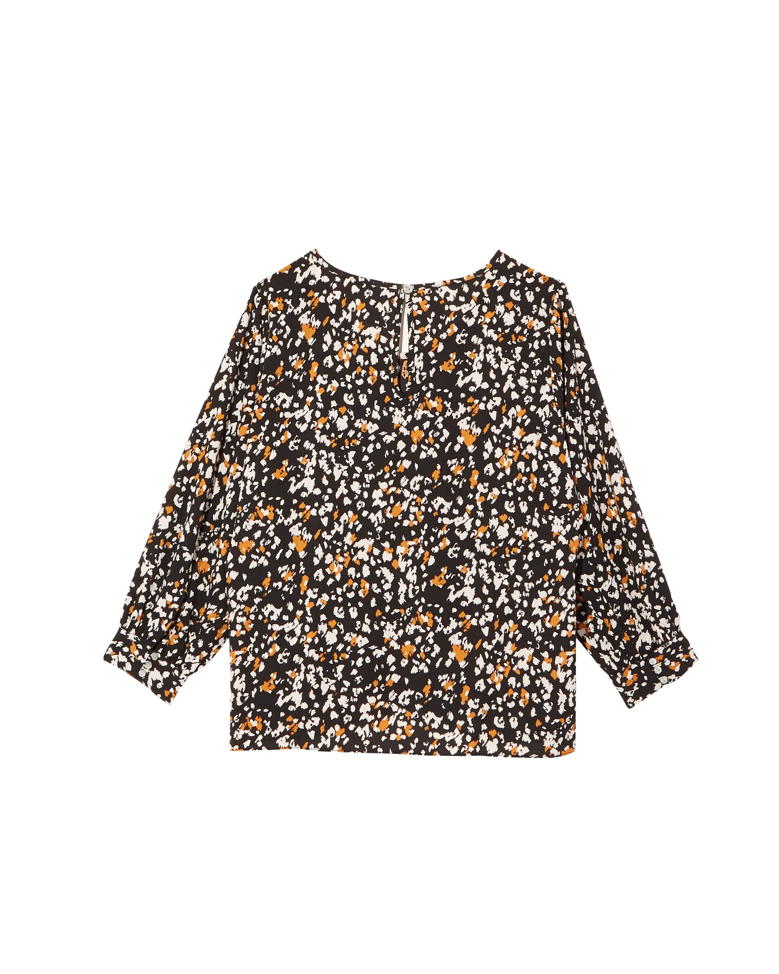 Rhea Blouse | Black / Tan