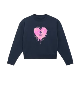 Team GB Graffiti Cropped Sweatshirt Navy