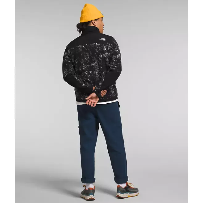 The North Face Men's Denali Jacket in TNF Black Texture Print TNF Black