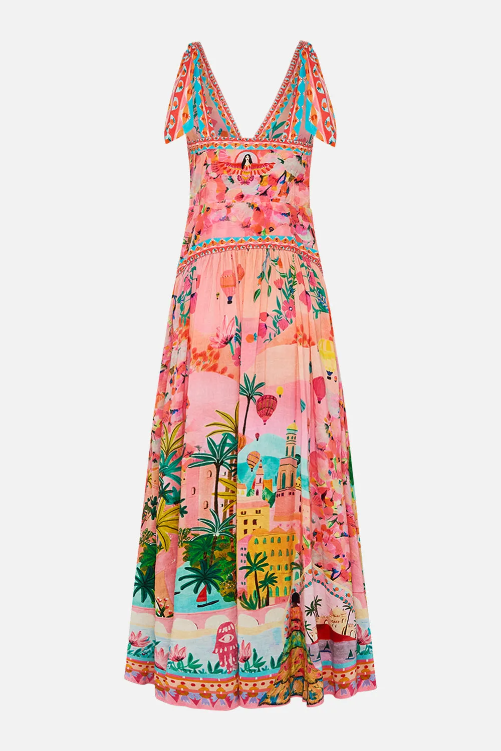 TIE SHOULDER DRESS SISTER SUNSET