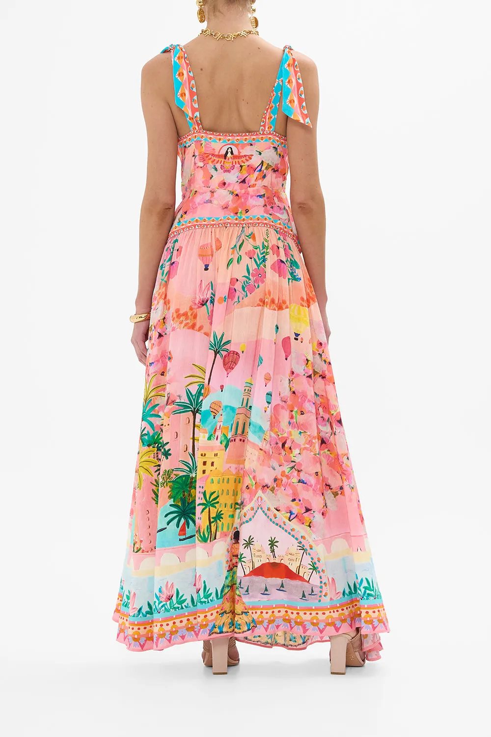 TIE SHOULDER DRESS SISTER SUNSET