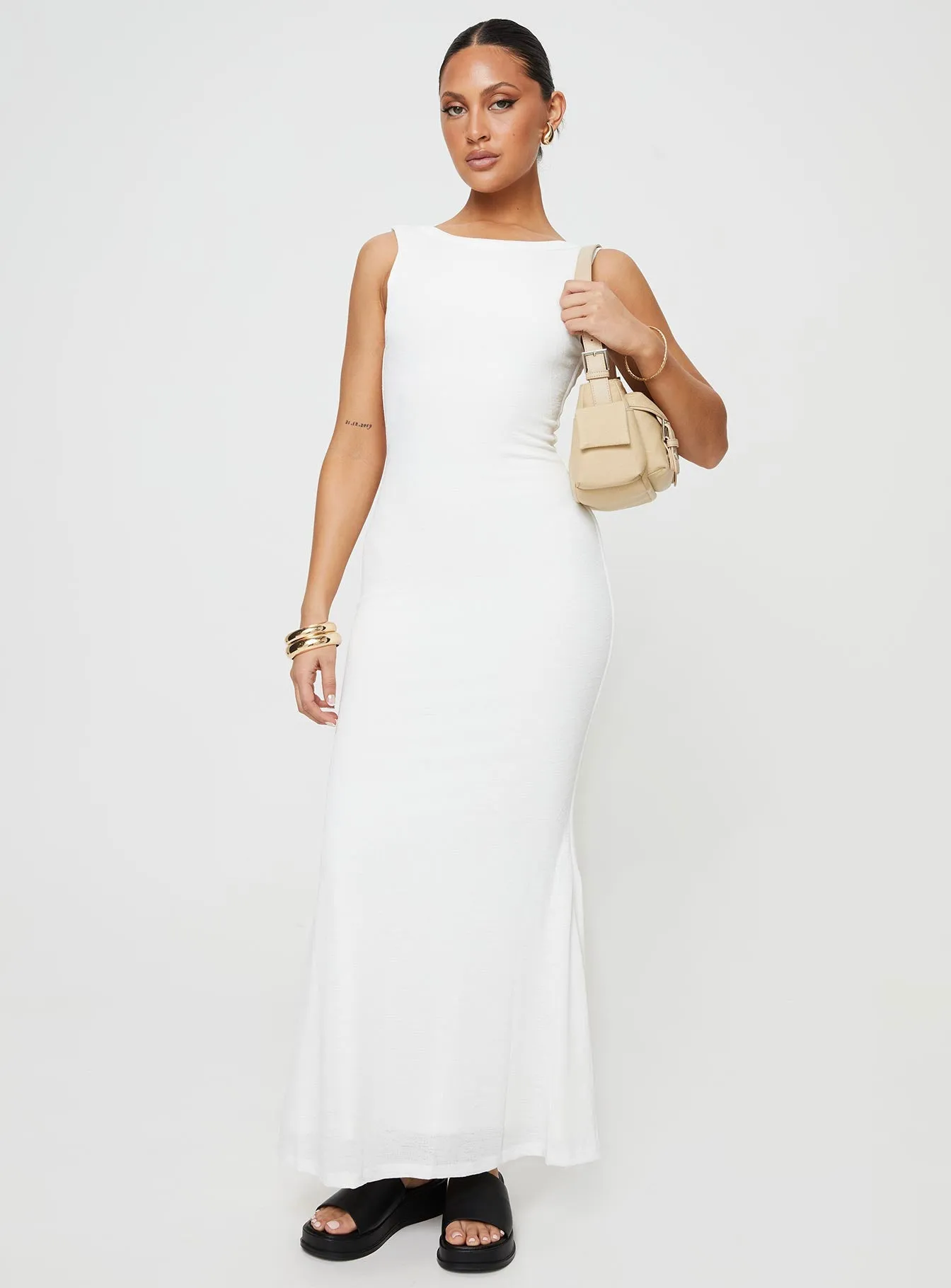 Toleet Ashen Maxi Dress White