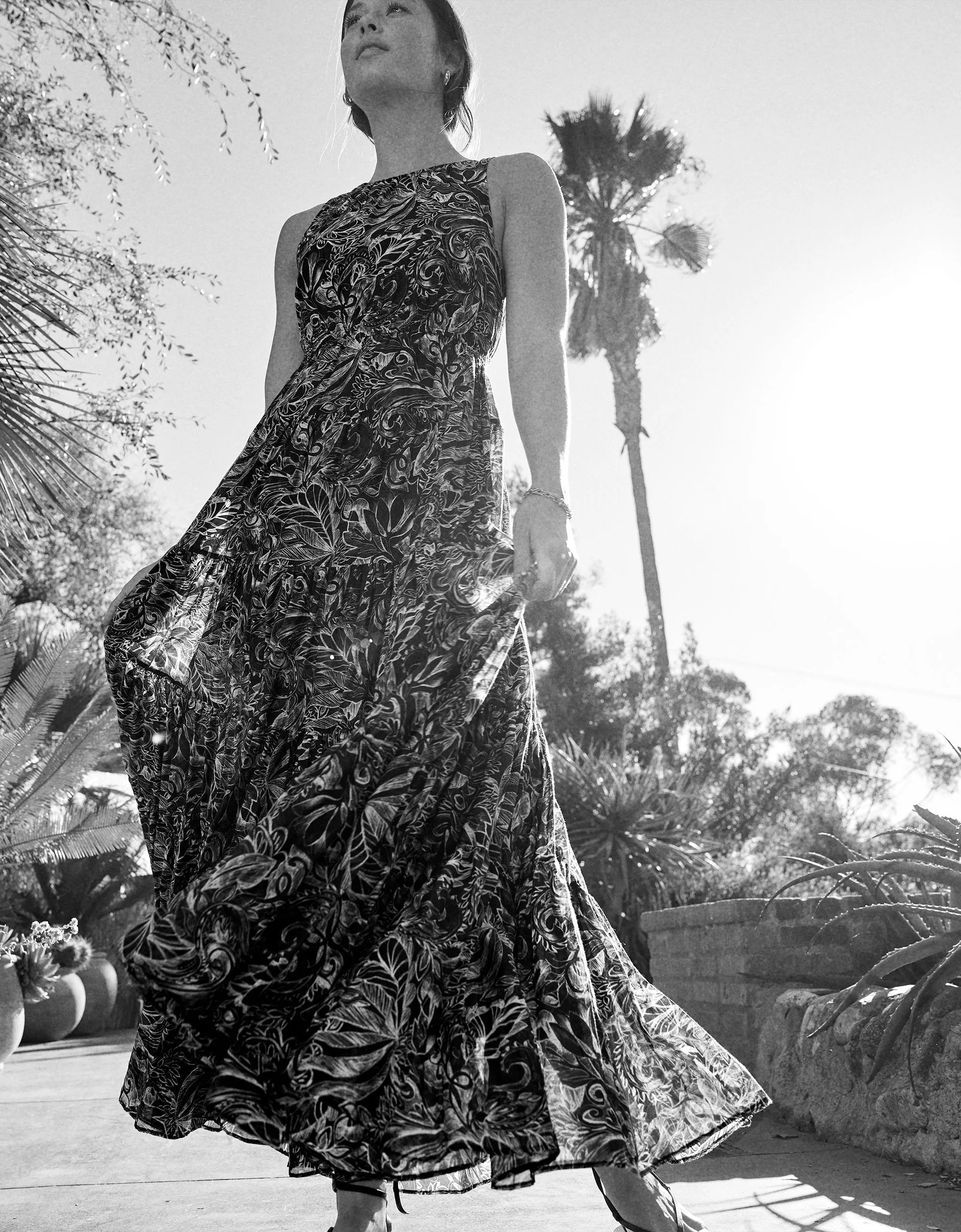 unsubscribed botanic tiered dress