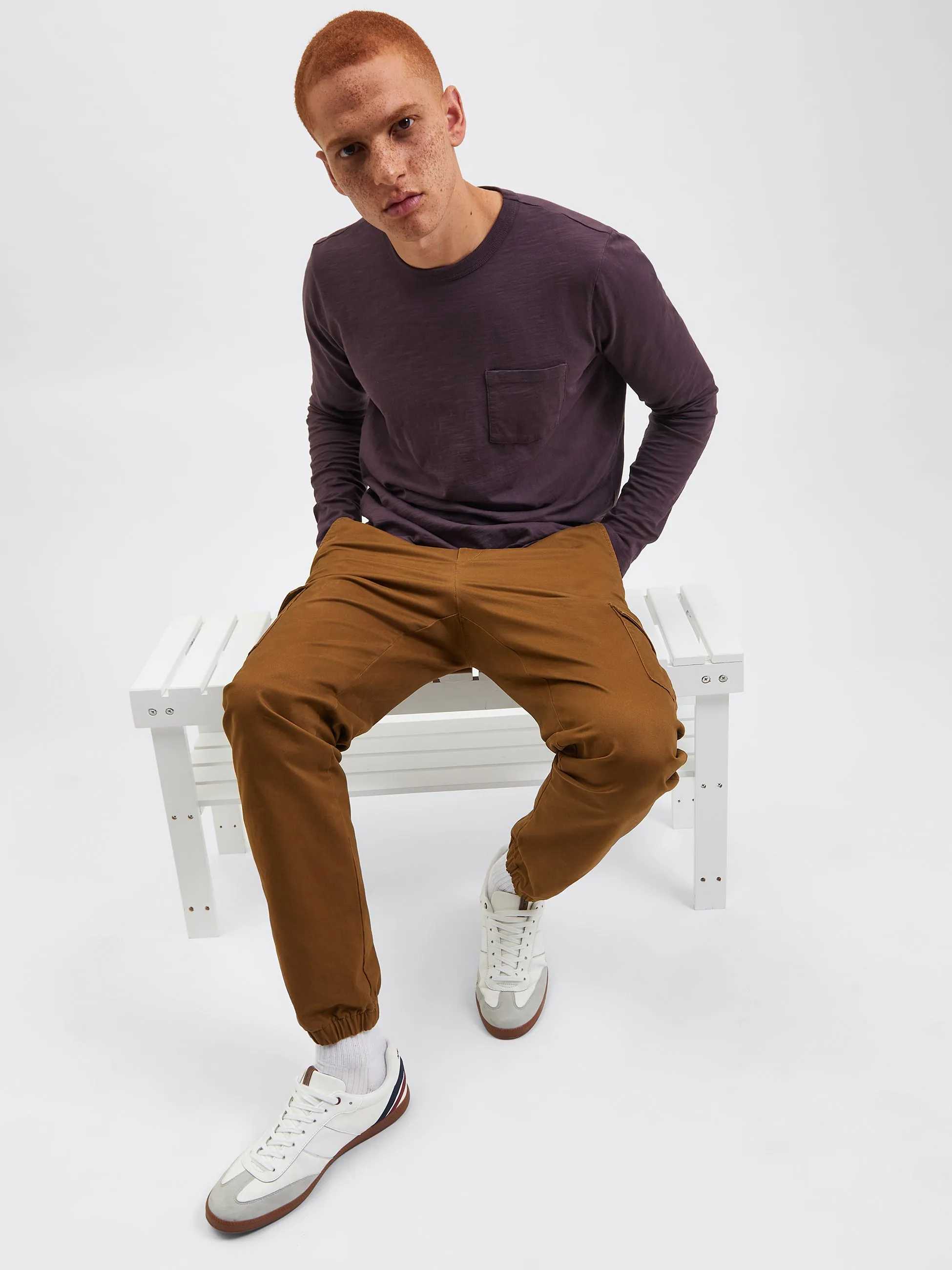 Utility Woven Jogger Pant - Brown