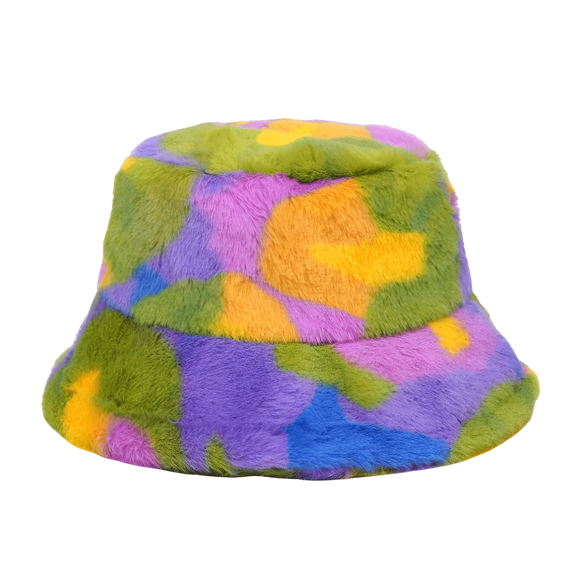 Warm Faux Fur Bucket Hats Women Men Fluffy Thick Faux Rabbit Hair Hats