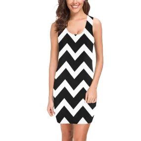 waves12 print Medea Vest Dress (Model D06)