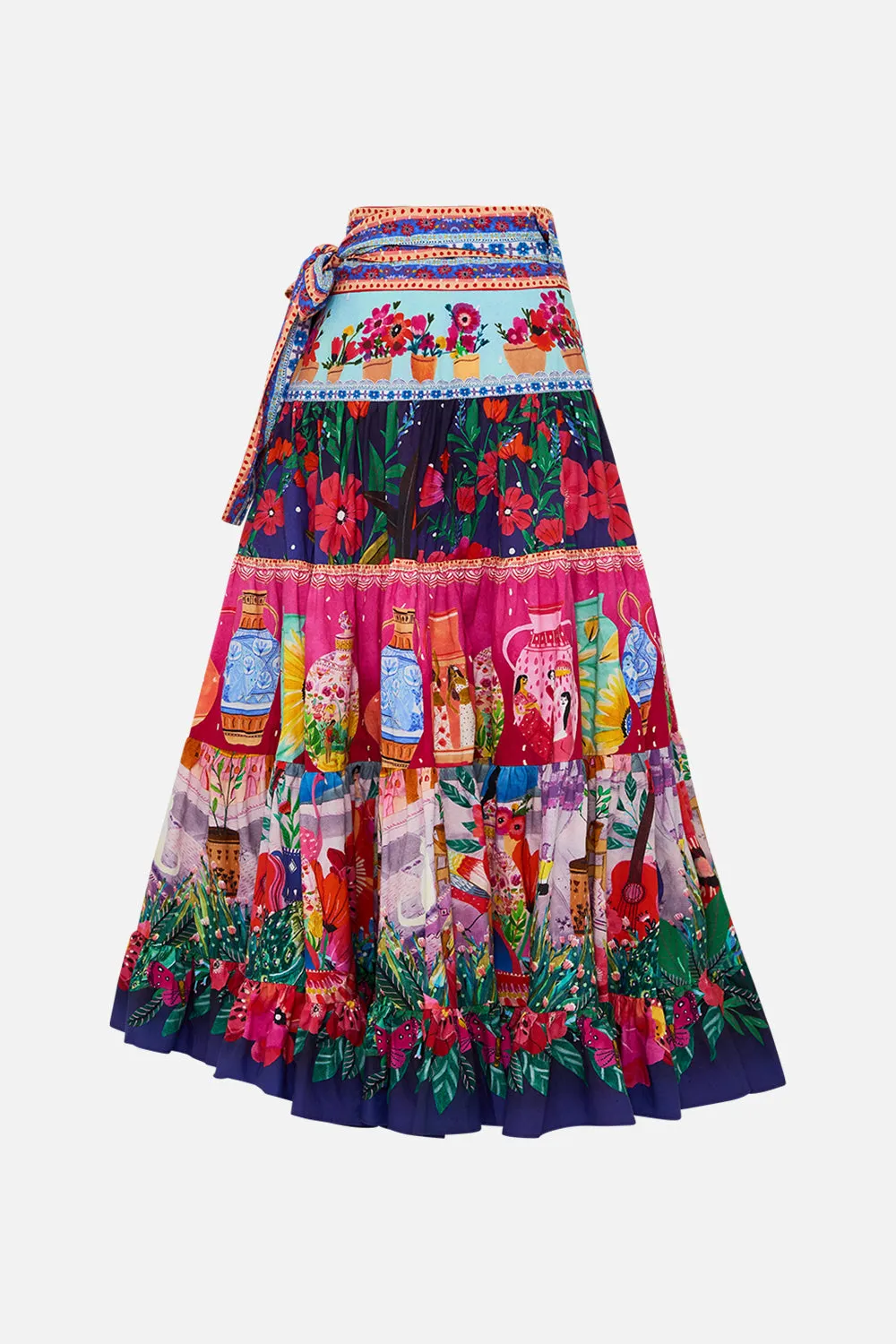 WRAP SKIRT WITH GATHERED PANELS QUEENS OF CREATION
