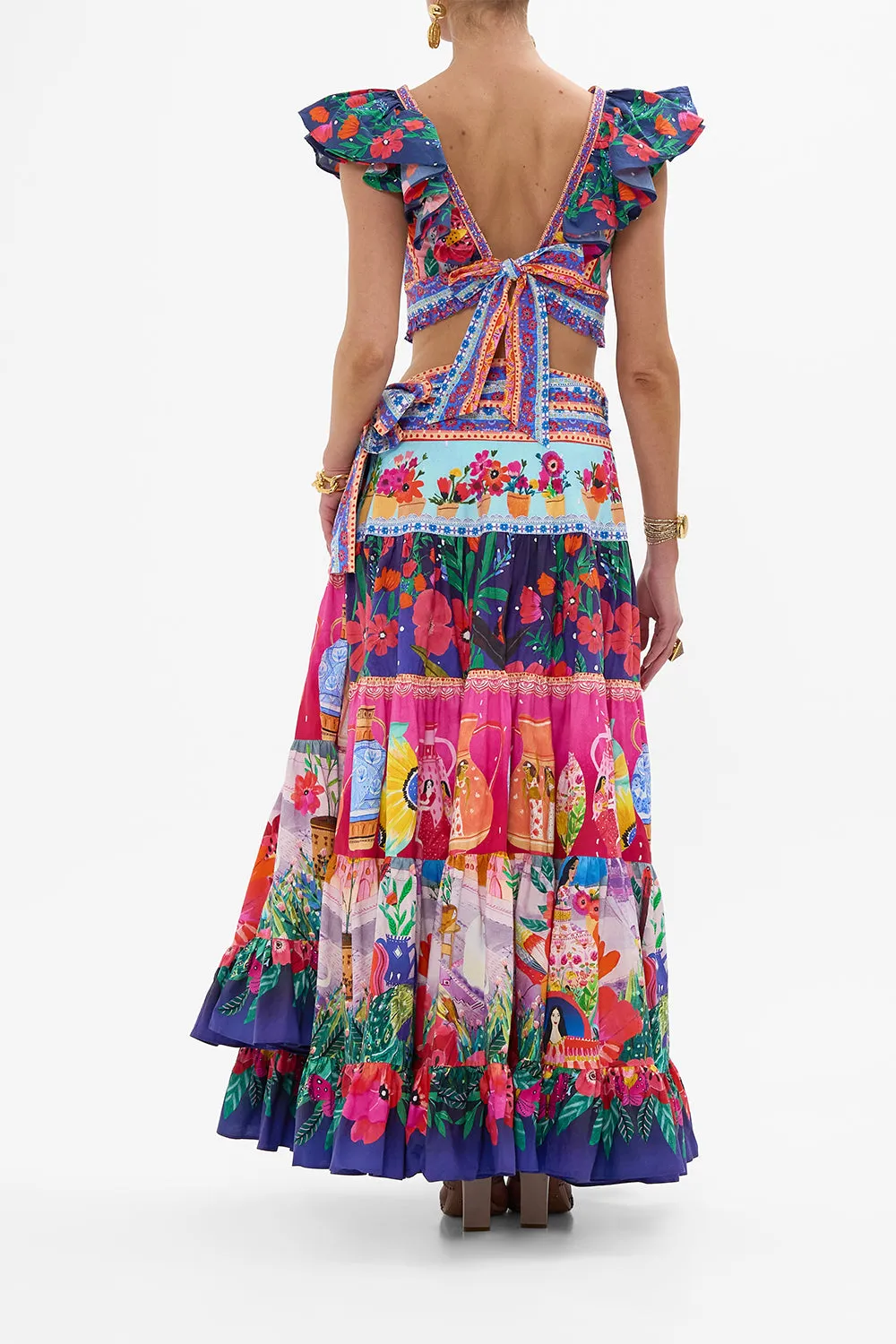 WRAP SKIRT WITH GATHERED PANELS QUEENS OF CREATION