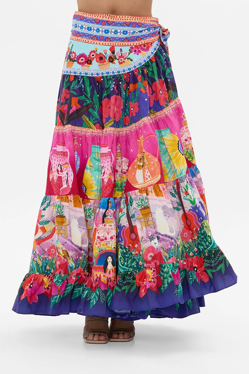 WRAP SKIRT WITH GATHERED PANELS QUEENS OF CREATION