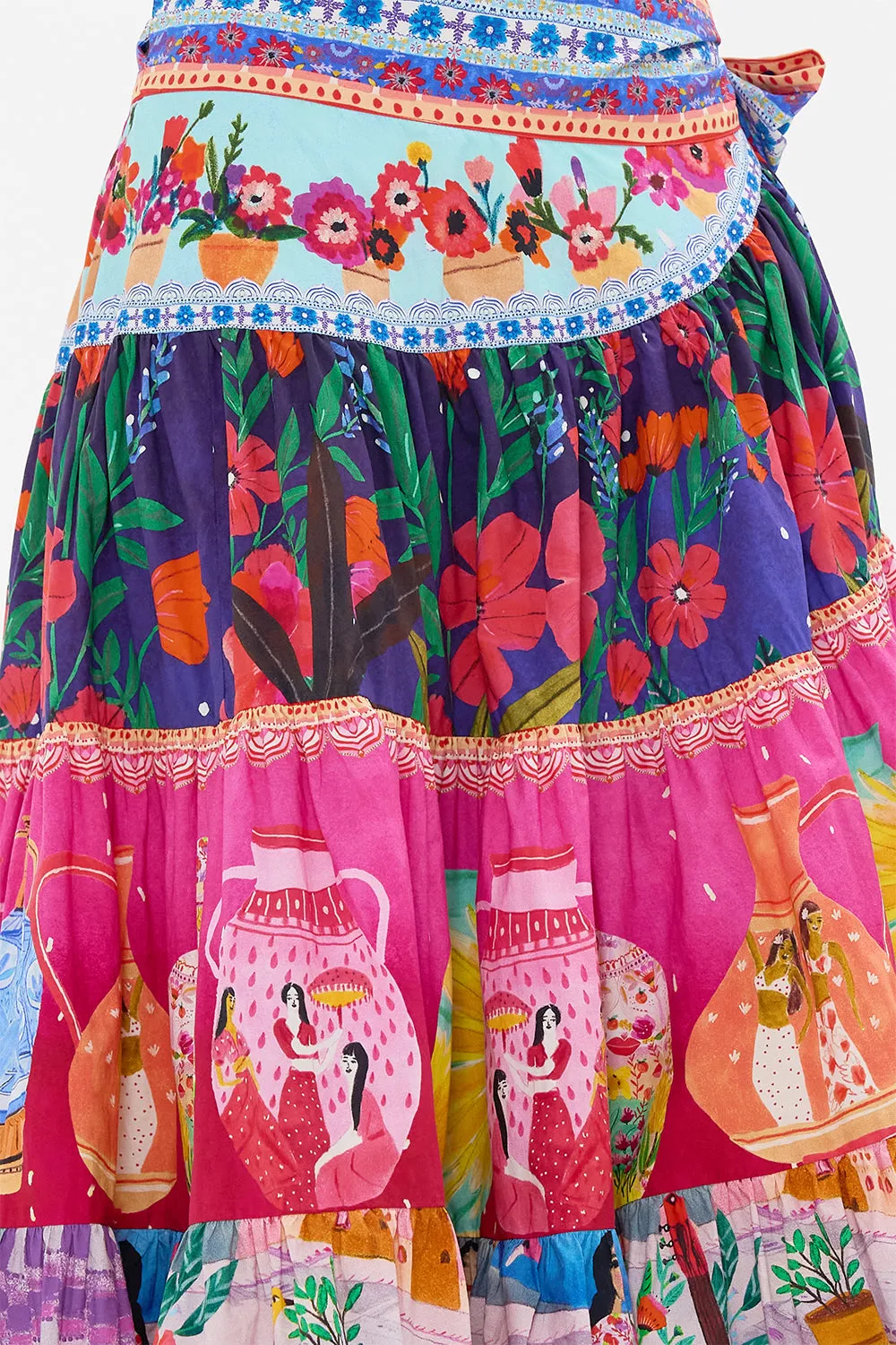 WRAP SKIRT WITH GATHERED PANELS QUEENS OF CREATION