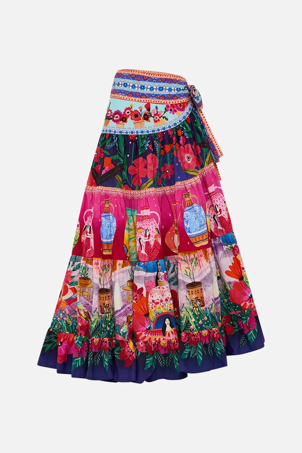 WRAP SKIRT WITH GATHERED PANELS QUEENS OF CREATION