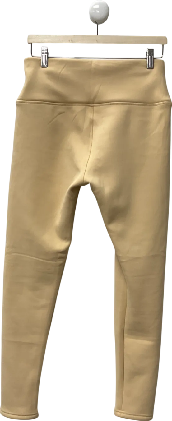 Yellow Thermal Fluffy Leggings UK L