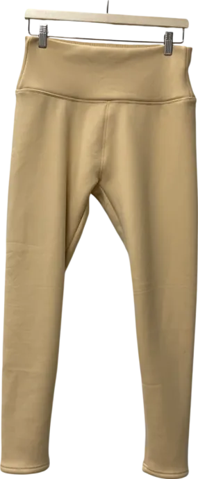 Yellow Thermal Fluffy Leggings UK L